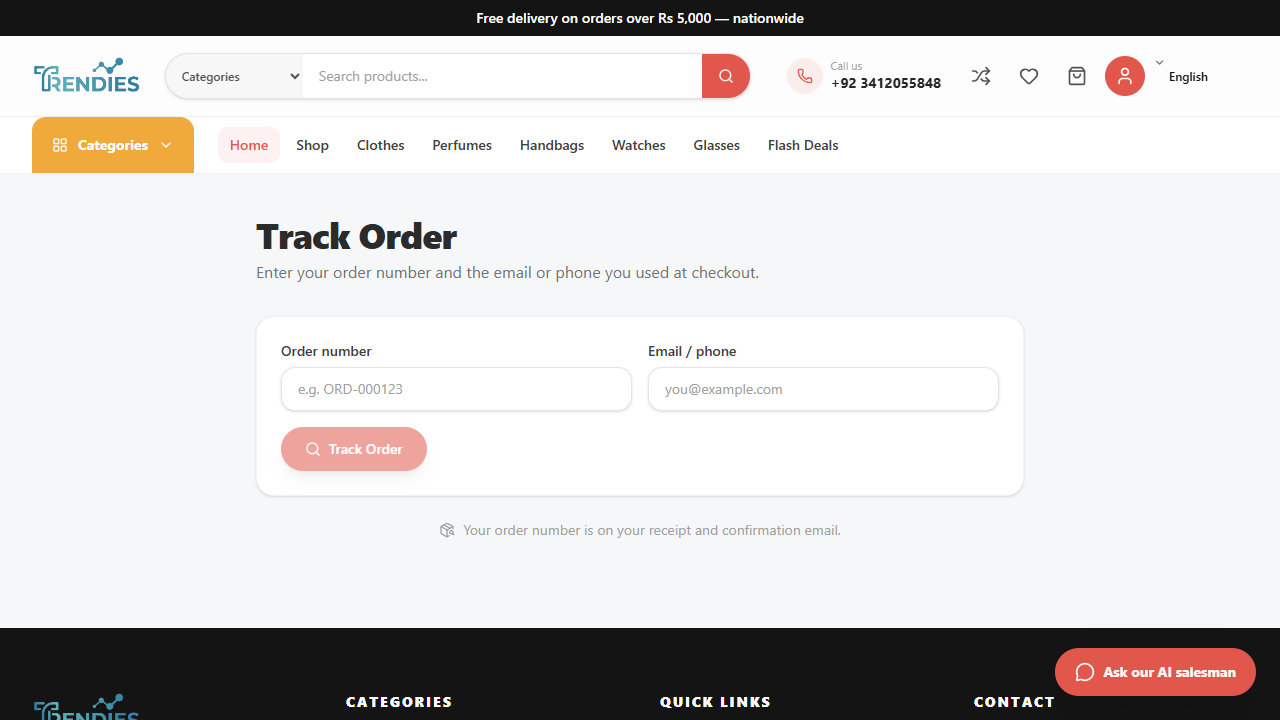Track order